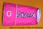 GS-0009 pinkfarbenes Geschirr aus wasserabweisender Popeline innen mit Polarfleece gefüttert auf dem Bund eine kleine Strassschnalle Halsausschnitt mit glitzernder...