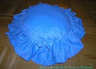 KD-001 Hundekuschelkissen Hellblau mit Schleife Material Polarfleece Durchmesser ohne Rüsche 45 cm Füllung silikonisierte Hohlfaserkügelchen - waschbar und...