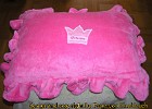 KD-004 Kuschelkissen aus Mikrofaserplüsch mit Kronenapplikation Princess gefüllt mit silikonisierten Hohlfaserkügelchen - waschbar und trocknergeeignet